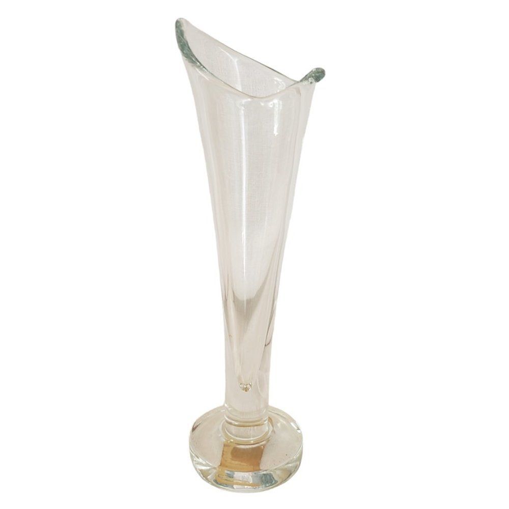 Mikasa Impromptu Vase Clear Thick Crystal Vintage Flower Bud Vase Jack In Pulpit